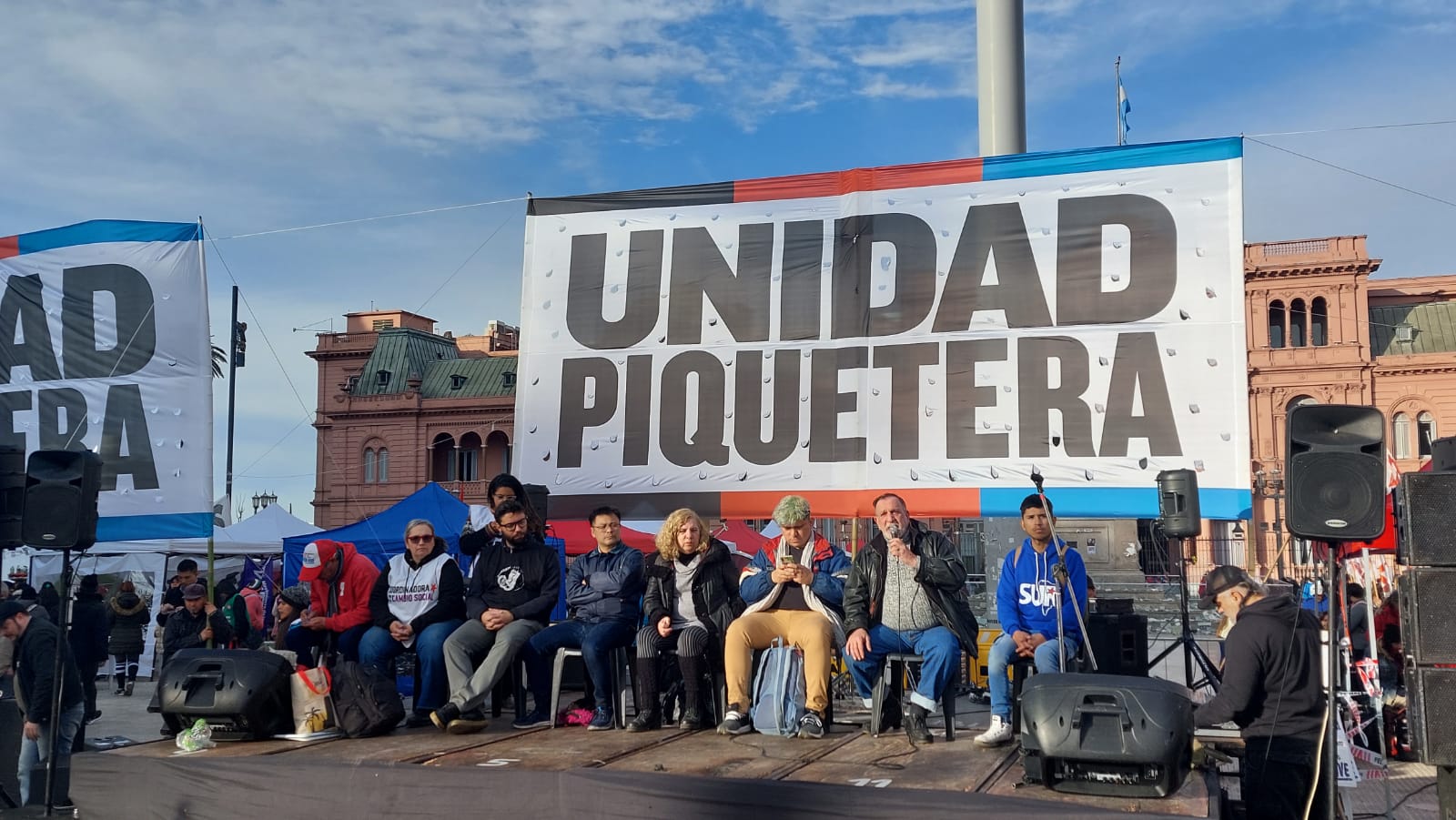 Permanencia piquetera: intensa agenda de actividades en Plaza de Mayo