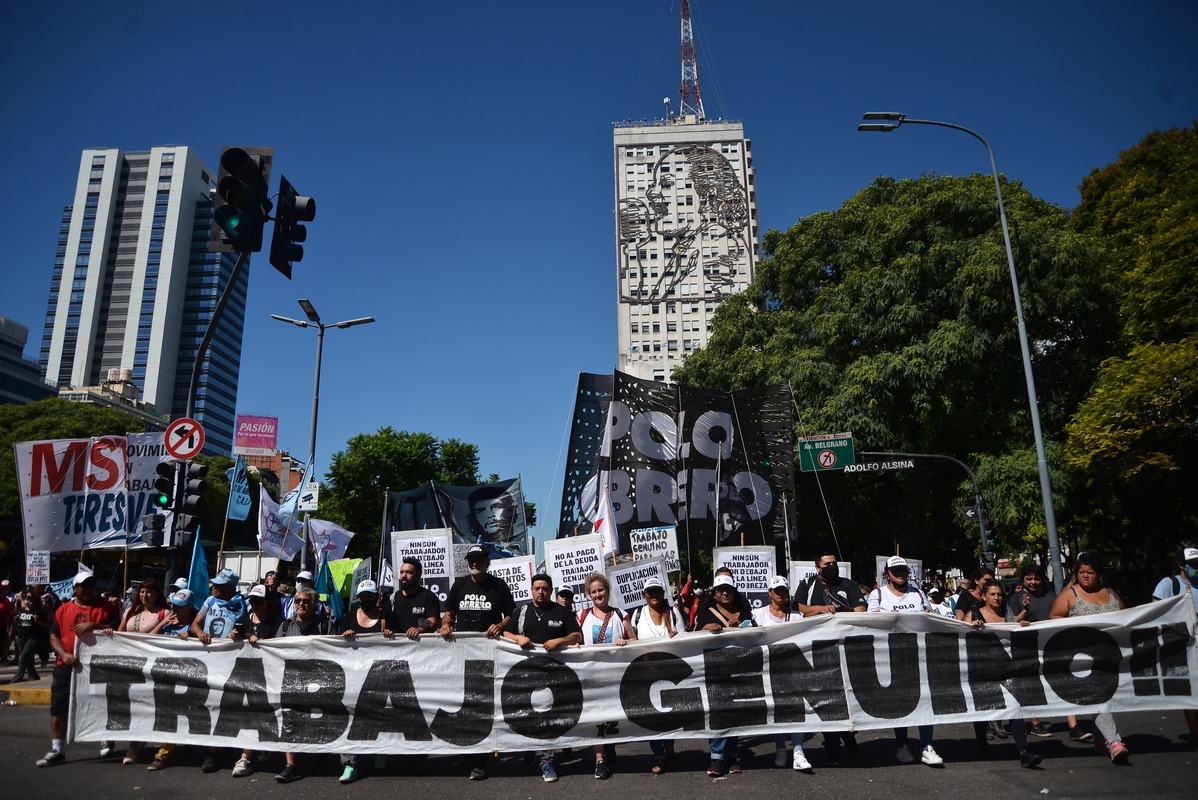 La lucha piquetera por trabajo genuino y un seguro al desocupado