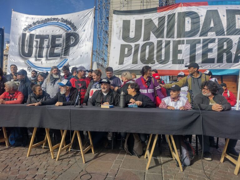 Conferencia de prensa conjunta Unidad Piquetera – UTEP